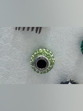 Pandora Light Green Crystal Pavé Spacer Charm